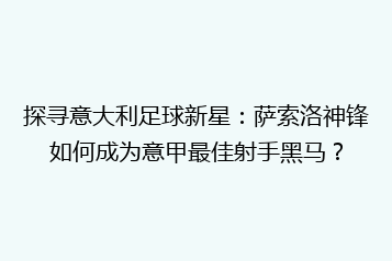 探寻意大利足球新星:萨索洛神锋如何成为意甲最佳射手黑马?